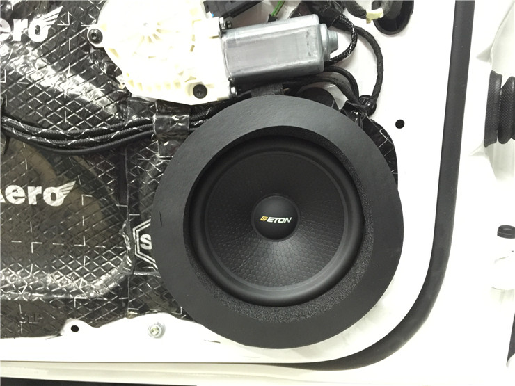 奔驰E200升级汽车音响，改装伊顿 RSE160套装喇叭  上海音豪